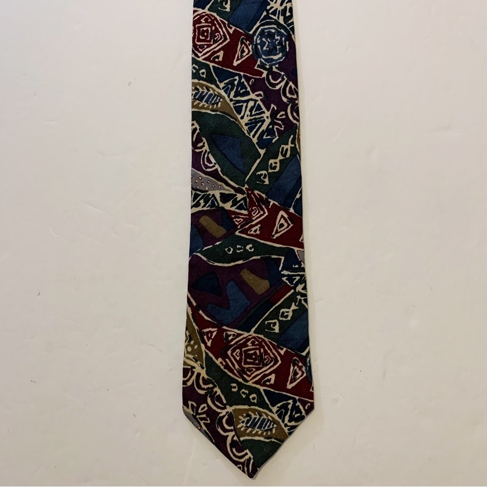 Vintage 90s Structure Silk Tie